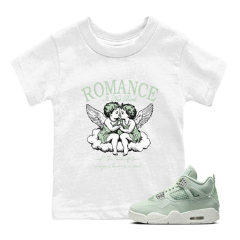 4s Abundance shirts to match jordans Romance Is Not Dead sneaker match tees Air Jordan 4 Seafoam match shoes to clothes SNRT Sneaker Tees Youth Baby White 1 tee