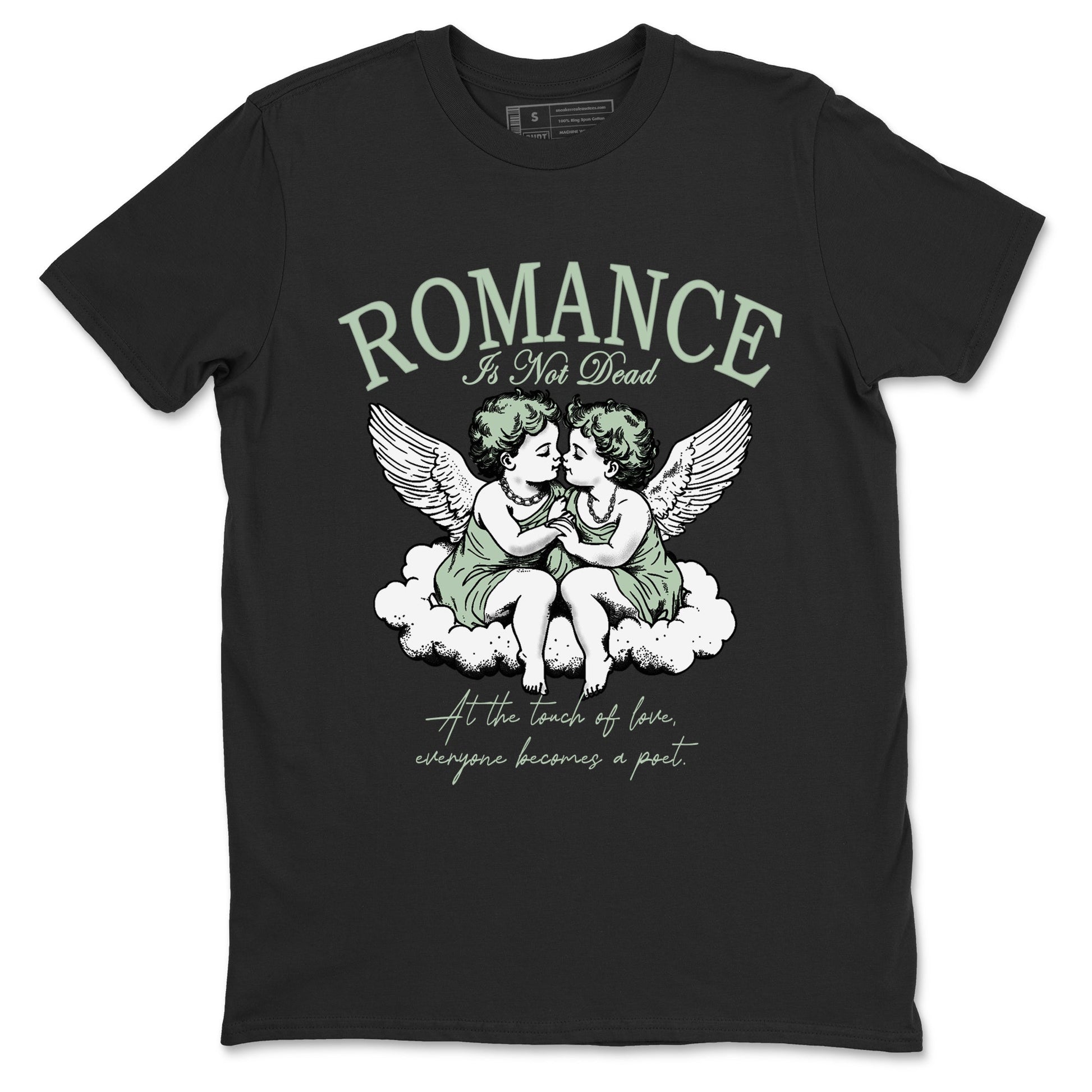 4s Abundance shirts to match jordans Romance Is Not Dead sneaker match tees Air Jordan 4 Seafoam match shoes to clothes SNRT Sneaker Tees unisex cotton Black 2 shirts