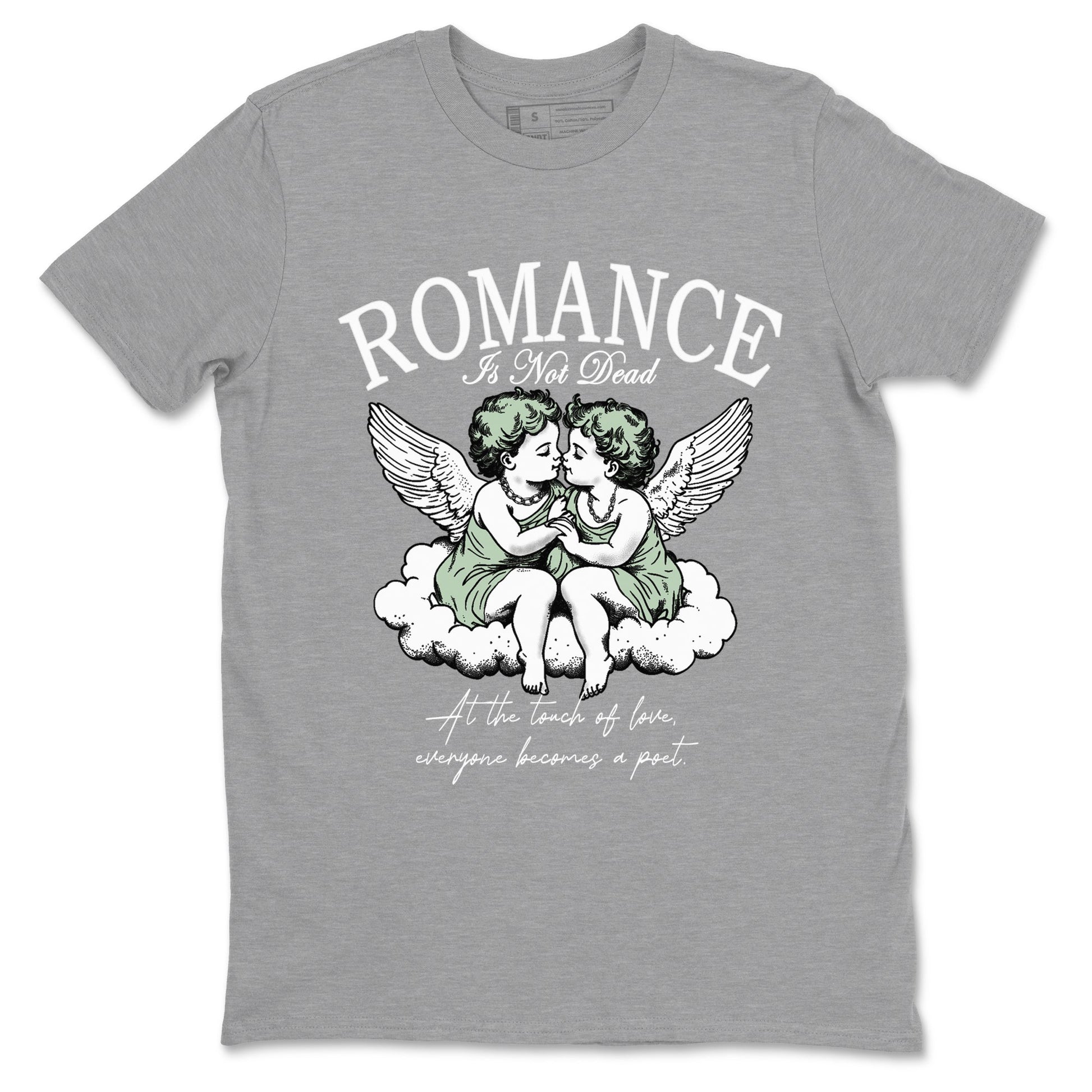 4s Abundance shirts to match jordans Romance Is Not Dead sneaker match tees Air Jordan 4 Seafoam match shoes to clothes SNRT Sneaker Tees unisex cotton Heather Grey 2 shirts