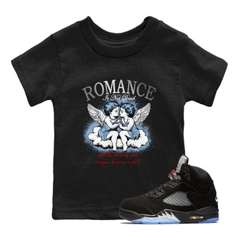 5s Black Metallic Reimagined shirts to match jordans Romance Is Not Dead best t shirts to wear with jordans AJ5 Retro OG Reimagined match shoes to clothes SNRT Sneaker Tees Youth Baby Black 1 tee