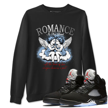 5s Black Metallic Reimagined shirts to match jordans Romance Is Not Dead best t shirts to wear with jordans AJ5 Retro OG Reimagined match shoes to clothes SNRT Sneaker Tees unisex cotton Black 1 shirts