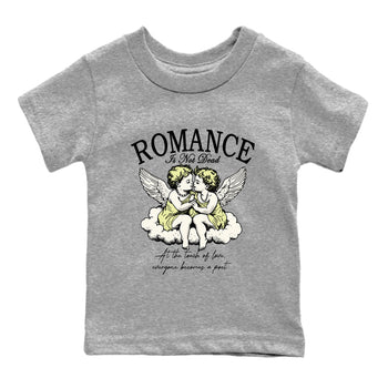 Sneaker match tees – Sneaker Tees To Match Air Jordan 5 Luminous Green Shoes – Romance Is Not Dead Kids T-Shirt Heather Grey 2
