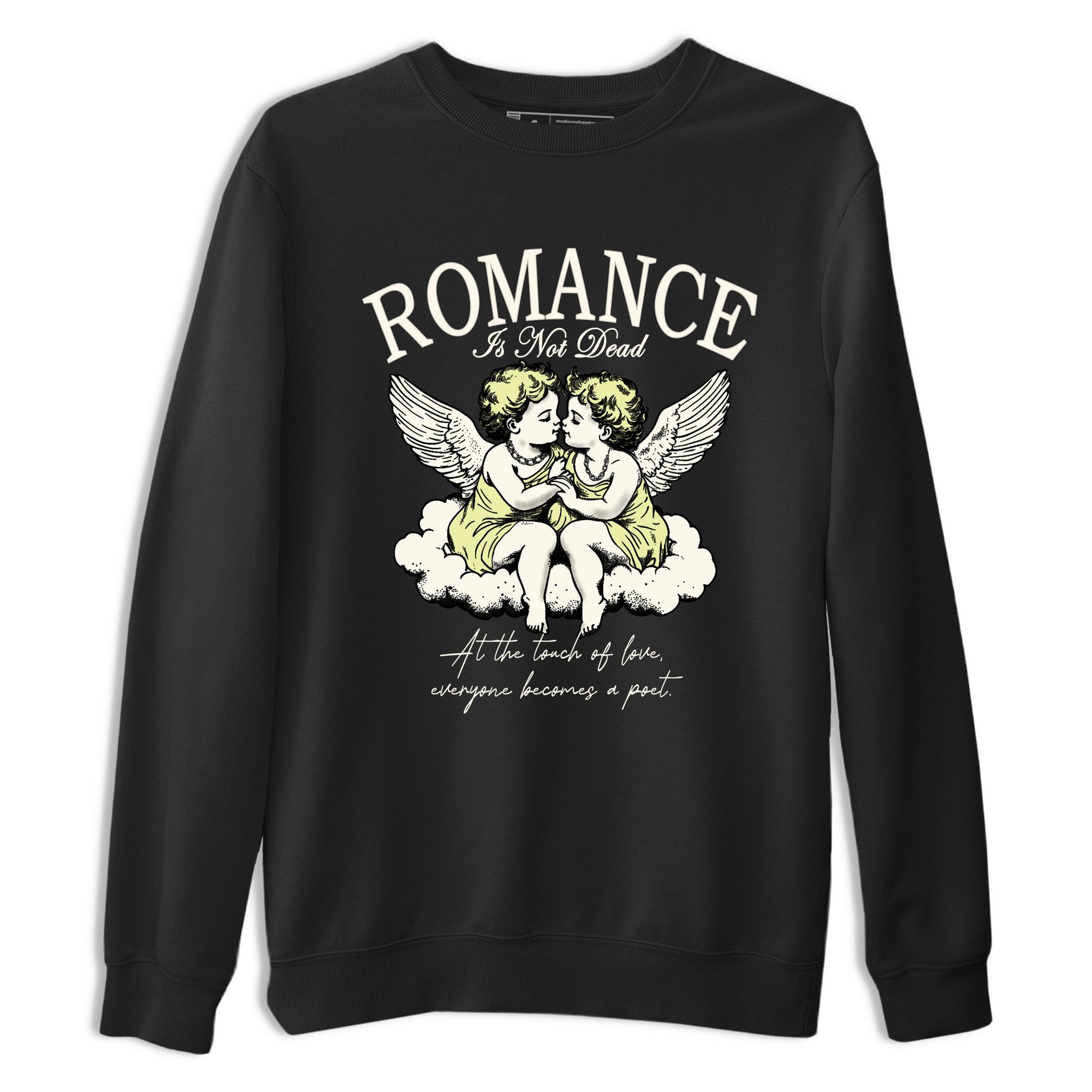 Sneaker match tees – Sneaker Tees To Match Air Jordan 5 Luminous Green Shoes – Romance Is Not Dead Tee Black 2