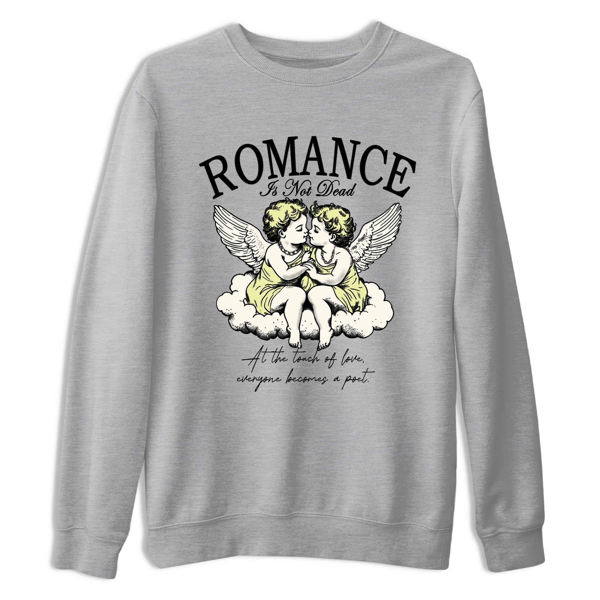 Sneaker match tees – Sneaker Tees To Match Air Jordan 5 Luminous Green Shoes – Romance Is Not Dead Tee Heather Grey 2