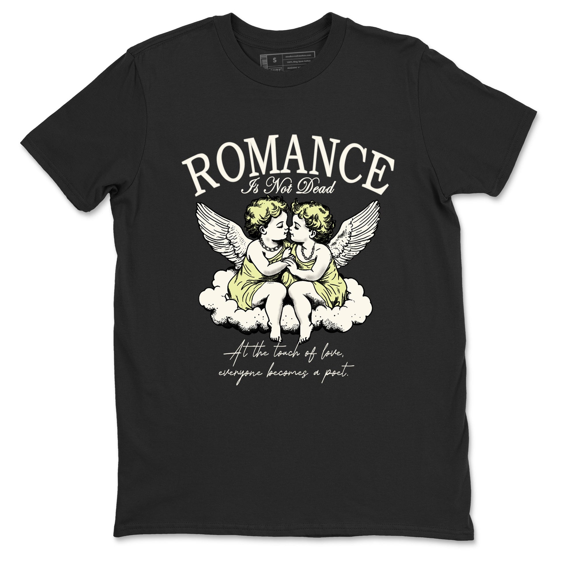 Sneaker match tees – Sneaker Tees To Match Air Jordan 5 Luminous Green Shoes – Romance Is Not Dead Tee Black 2