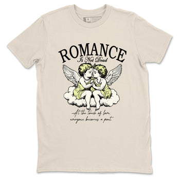 Sneaker match tees – Sneaker Tees To Match Air Jordan 5 Luminous Green Shoes – Romance Is Not Dead Tee Natural 2