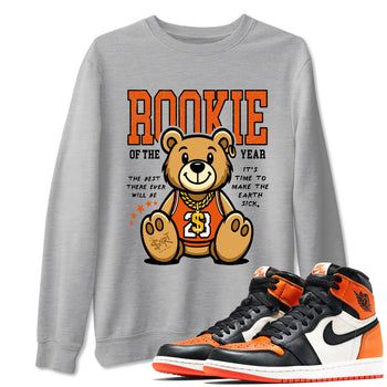 1s Retro High OG Shattered Backboard best t-shirt for sneakerheads family Rookie Of The Year sneaker match tees Air Jordan 1 Shattered Backboard graphic sneaker matching shirts SNRT Sneaker Tees unisex cotton Heather Grey 1 shirts