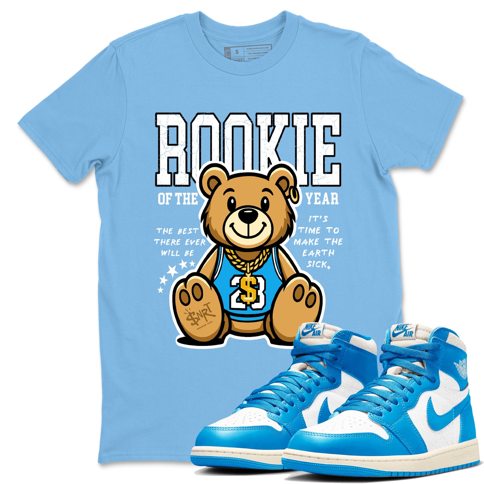 Air Jordan 1 UNC Reimagined best t-shirt for sneakerheads family Rookie Of The Year sneaker match tees 1s High OG UNC Reimagined graphic sneaker matching shirts SNRT Sneaker Tees unisex cotton Carolina Blue 1 shirts