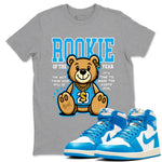 Air Jordan 1 UNC Reimagined best t-shirt for sneakerheads family Rookie Of The Year sneaker match tees 1s High OG UNC Reimagined graphic sneaker matching shirts SNRT Sneaker Tees unisex cotton Heather Grey 1 shirts