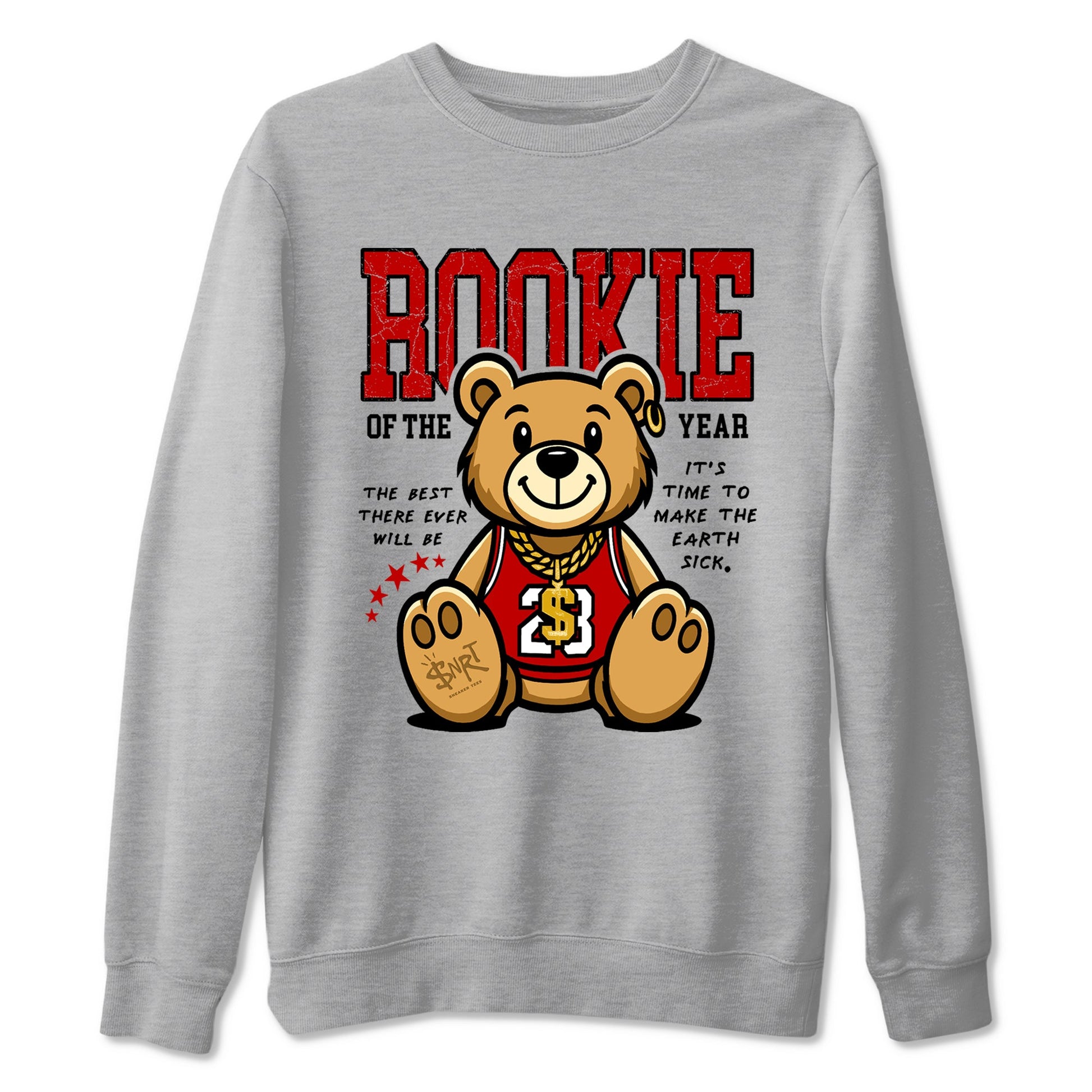 11s Bred shirts to match jordans Rookie Of The Year sneaker match tees Air Jordan 11 Retro Bred match shoes to clothes SNRT Sneaker Tees unisex cotton Heather Grey 2 shirts