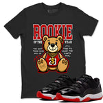 11s Bred shirts to match jordans Rookie Of The Year sneaker match tees Air Jordan 11 Retro Bred match shoes to clothes SNRT Sneaker Tees unisex cotton Black 1 shirts