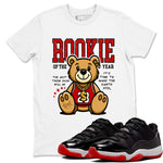 11s Bred shirts to match jordans Rookie Of The Year sneaker match tees Air Jordan 11 Retro Bred match shoes to clothes SNRT Sneaker Tees unisex cotton White 1 shirts