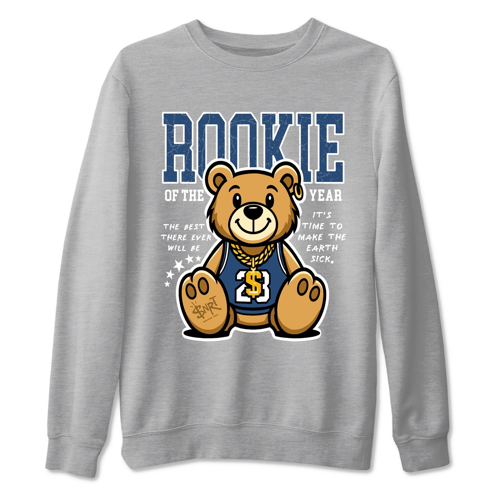Air Jordan 12 French Blue best t-shirt for sneakerheads family Rookie Of The Year sneaker match tees Air Jordan 12 French Blue graphic sneaker matching shirts SNRT Sneaker Tees unisex cotton Heather Grey 2 shirts