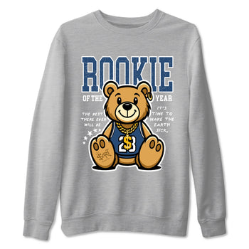 Air Jordan 12 French Blue best t-shirt for sneakerheads family Rookie Of The Year sneaker match tees Air Jordan 12 French Blue graphic sneaker matching shirts SNRT Sneaker Tees unisex cotton Heather Grey 2 shirts