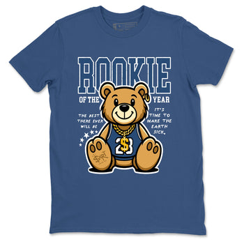 Air Jordan 12 French Blue best t-shirt for sneakerheads family Rookie Of The Year sneaker match tees Air Jordan 12 French Blue graphic sneaker matching shirts SNRT Sneaker Tees unisex cotton Denim Blue 2 shirts