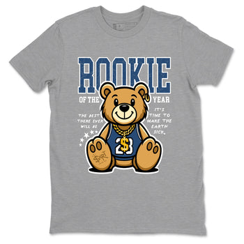 Air Jordan 12 French Blue best t-shirt for sneakerheads family Rookie Of The Year sneaker match tees Air Jordan 12 French Blue graphic sneaker matching shirts SNRT Sneaker Tees unisex cotton Heather Grey 2 shirts