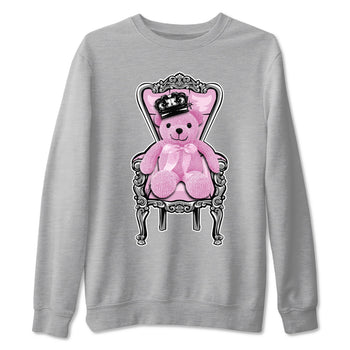 4s Retro Orchid shirts to match jordans Royal Bear sneaker match tees Air Jordan 4 WMNS Orchid match shoes to clothes SNRT Sneaker Tees unisex cotton Heather Grey 2 shirts