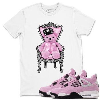 4s Retro Orchid shirts to match jordans Royal Bear sneaker match tees Air Jordan 4 WMNS Orchid match shoes to clothes SNRT Sneaker Tees unisex cotton White 1 shirts