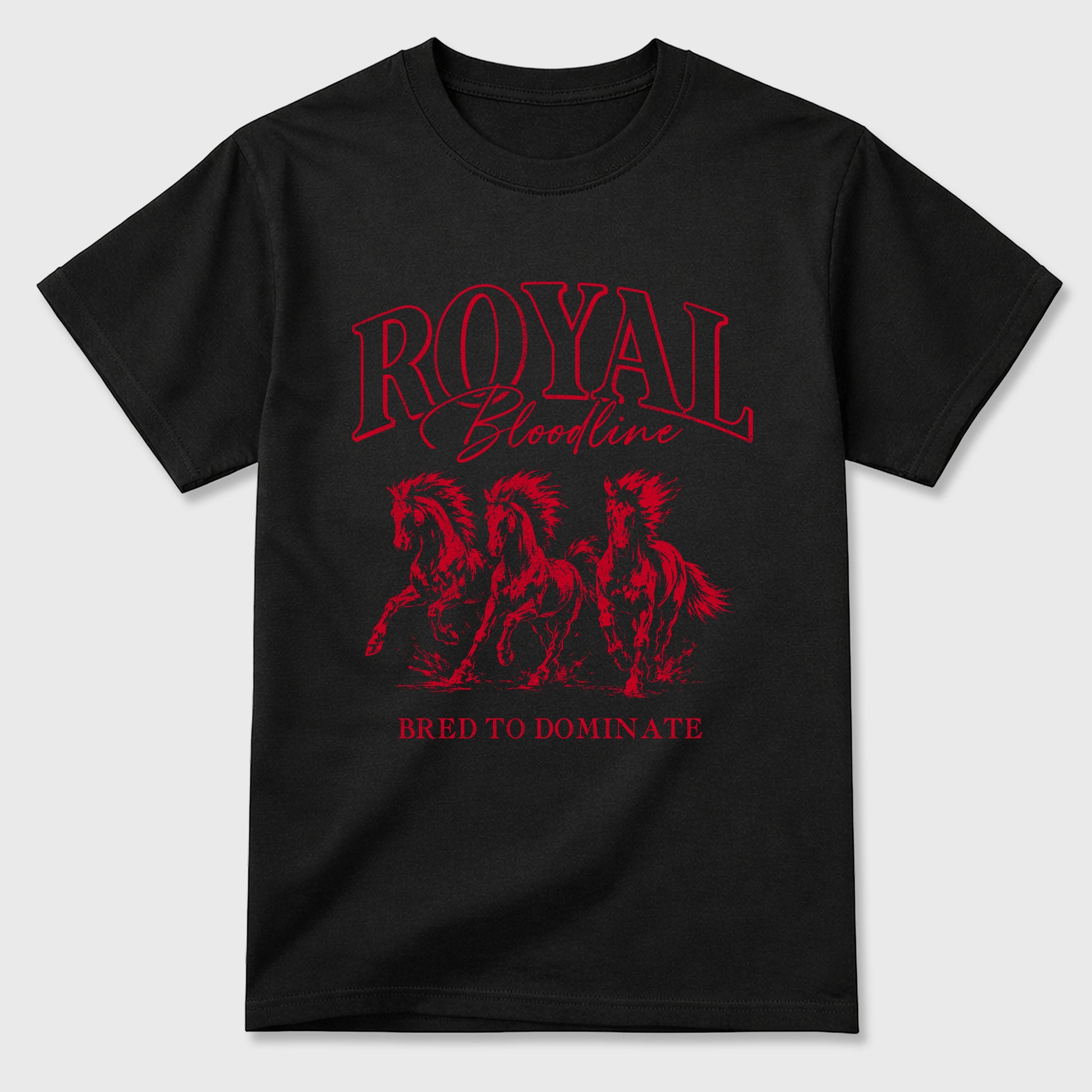 Royal Bloodline Graphic T-Shirt sneaker match tee designed for the Air Jordan 12 Retro Bloodline, featuring coordinated color options for a perfect streetwear match. Black 2 shirt.