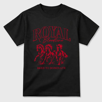 Royal Bloodline Graphic T-Shirt sneaker match tee designed for the Air Jordan 12 Retro Bloodline, featuring coordinated color options for a perfect streetwear match. Black 2 shirt.
