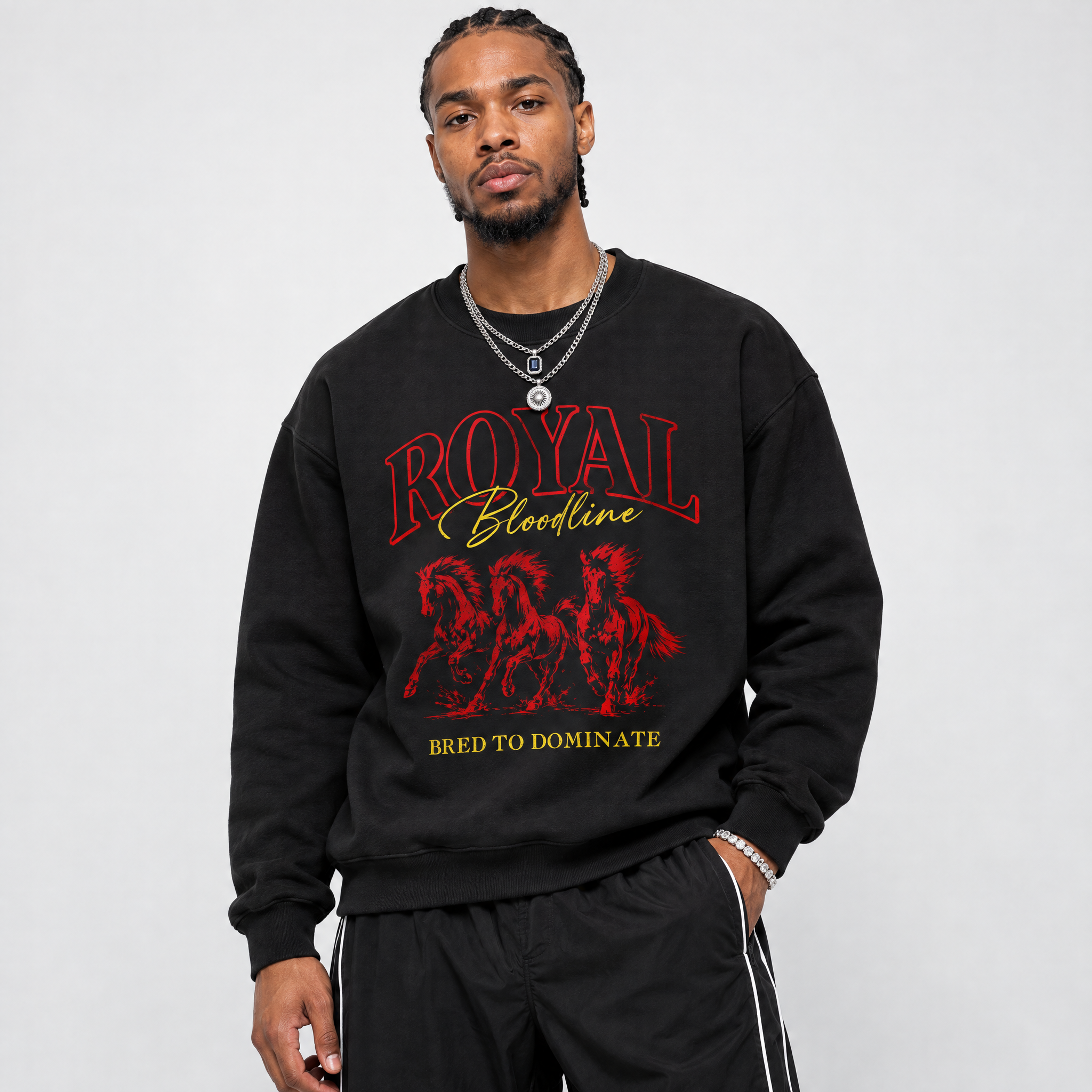 Royal Bloodline Graphic T-Shirt featuring original streetwear artwork designed to match the Air Jordan 14 Challenge Red. Black 1 Graphic Tee.
