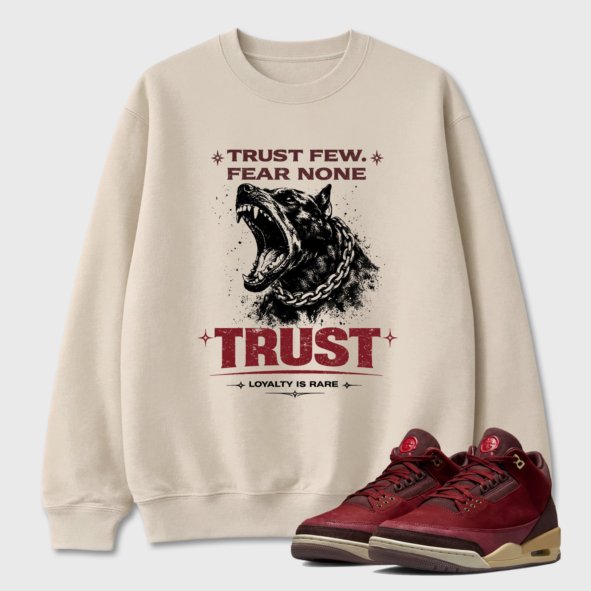 Royalty is Rare Graphic T-Shirt sneaker match tee designed for the Air Jordan 3 Bin 23, featuring coordinated color options for a perfect streetwear match. Natural 1 shirt.
