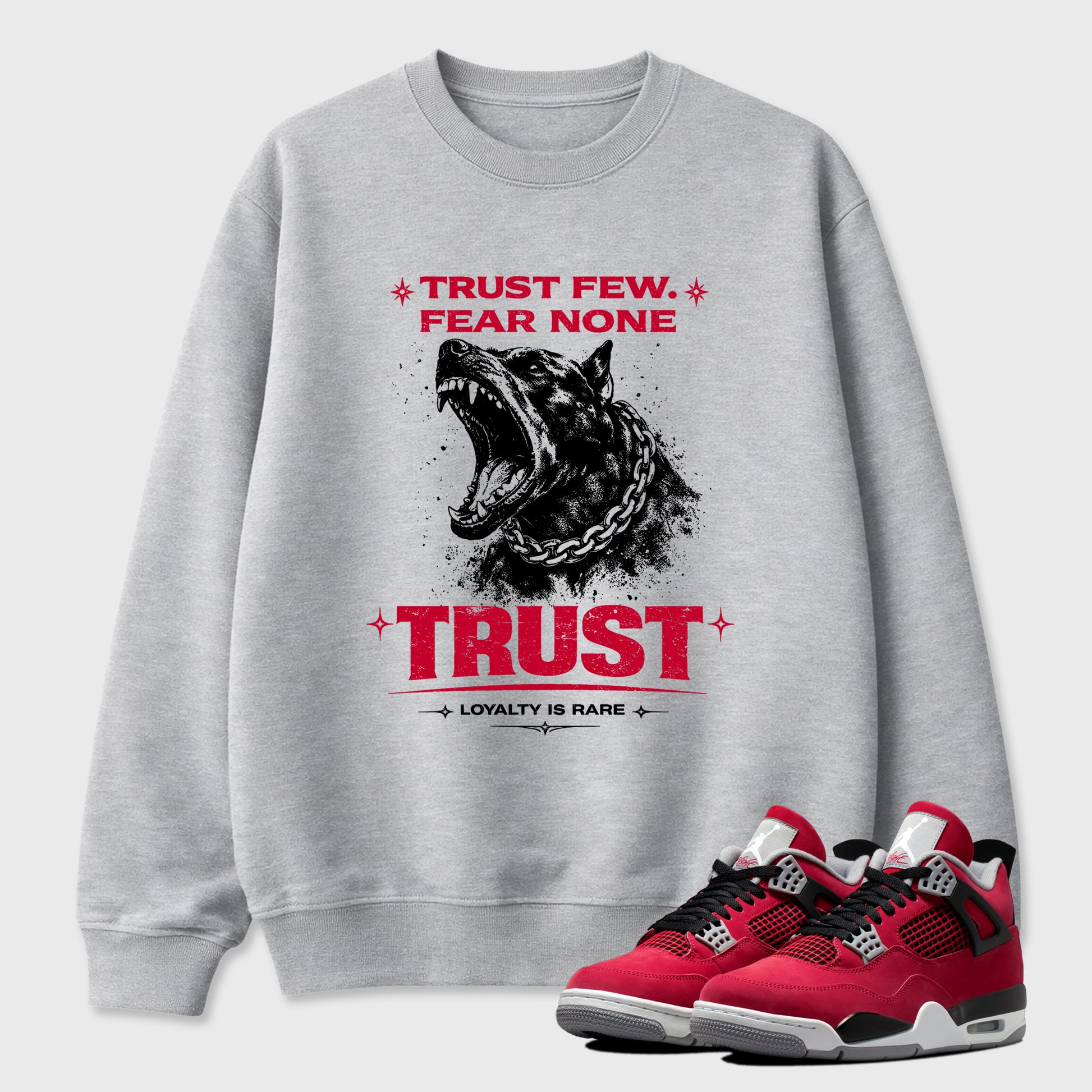 Sneaker match tees – Sneaker Tees To Match Air Jordan 4 Toro Bravo Shoes – Royalty is Rare Tee Heather Grey 1