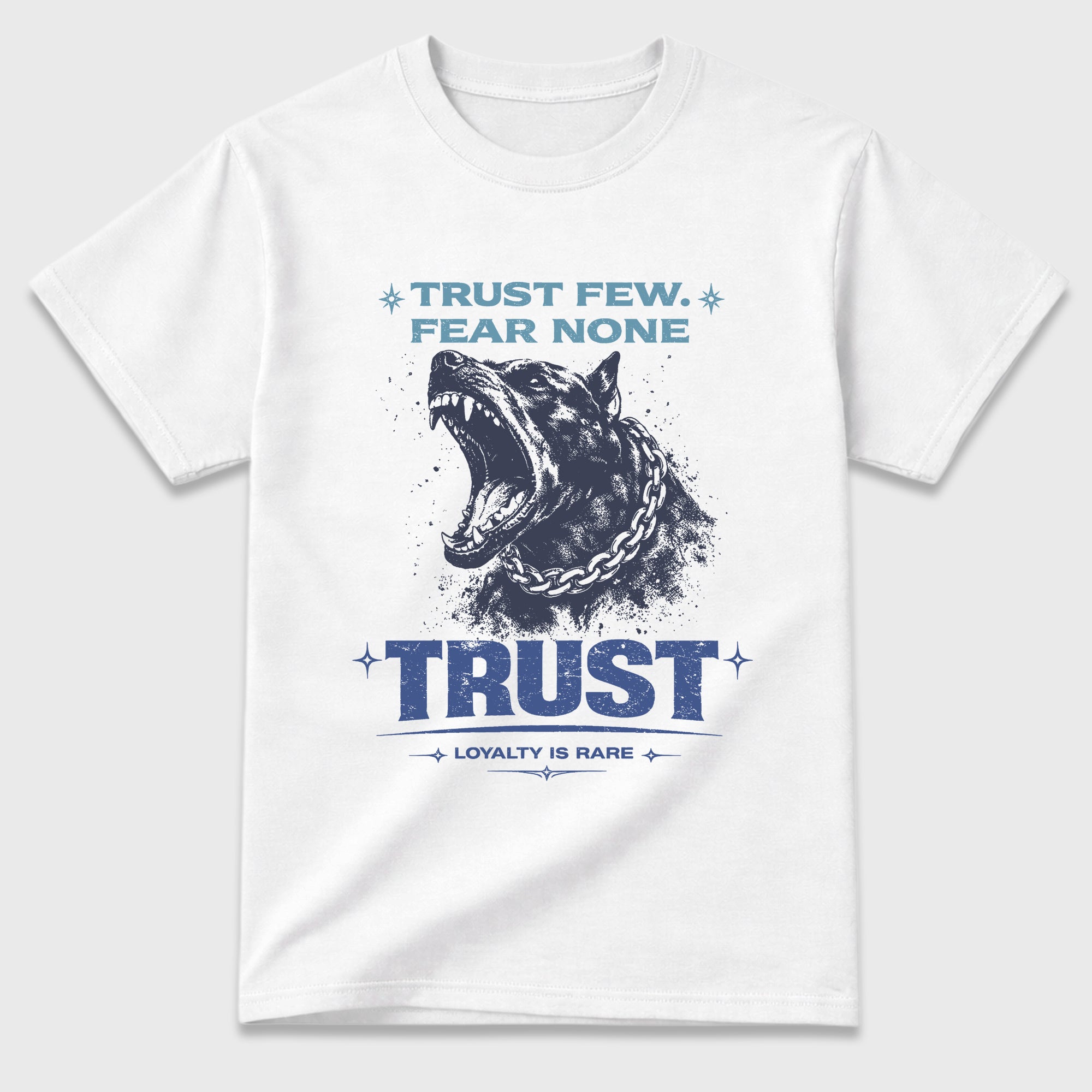 Royalty is Rare Graphic T-Shirt featuring original streetwear artwork designed to match the Badbo 1.0 Night Navy. White 2 Graphic T-Shirt.