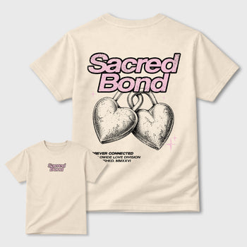 Sacred Bond sneaker match t-shirt styled to complete your sneaker outfitwith the AJ4 Iced Carmine, shown in Natural.