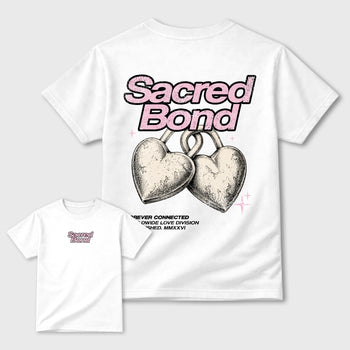 Sacred Bond sneaker match t-shirt styled to complete your sneaker outfitwith the AJ4 Iced Carmine, shown in White.