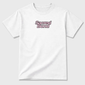 Sacred Bond sneaker match t-shirt styled to complete your sneaker outfitwith the AJ4 Iced Carmine, shown in White.