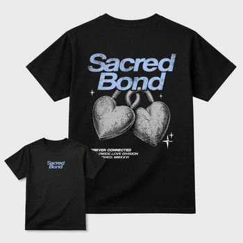 Sacred Bond sneaker match t-shirt styled to complete your sneaker outfitwith the AJ5 White Metallic, shown in Black.