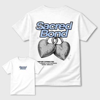 Sacred Bond sneaker match t-shirt styled to complete your sneaker outfitwith the AJ5 White Metallic, shown in White.