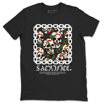 1s Travis Scott Medium Olive shirts to match jordans Sacrifice sneaker match tees Air Jordan 1 Travis Scott Medium Olive SNRT Sneaker Tees streetwear brand Black 2 unisex cotton tee