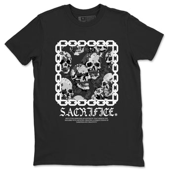 AJ1 Wolf Grey shirts to match jordans Sacrifice sneaker match tees Air Jordan 1 Wolf Grey SNRT Sneaker Tees streetwear brand Black 2 unisex cotton tee