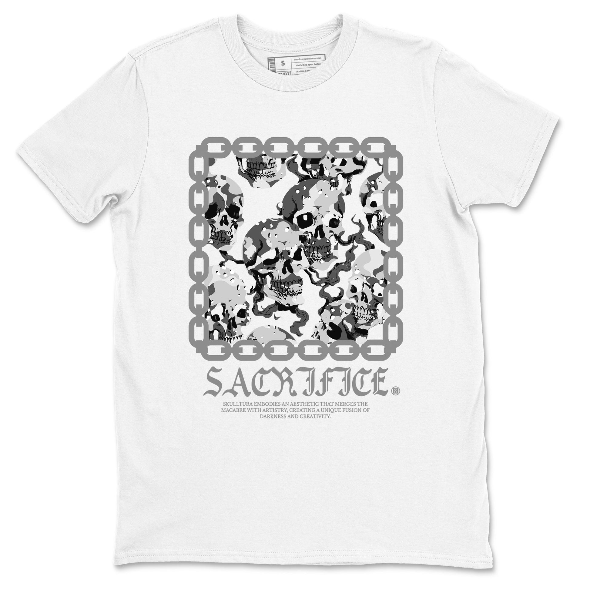 AJ1 Wolf Grey shirts to match jordans Sacrifice sneaker match tees Air Jordan 1 Wolf Grey SNRT Sneaker Tees streetwear brand White 2 unisex cotton tee