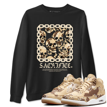 3s Desert Camo shirts to match jordans Sacrifice sneaker match tees Air Jordan 3 Desert Camo SNRT Sneaker Tees streetwear brand Black 1 unisex cotton tee