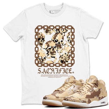 3s Desert Camo shirts to match jordans Sacrifice sneaker match tees Air Jordan 3 Desert Camo SNRT Sneaker Tees streetwear brand White 1 unisex cotton tee