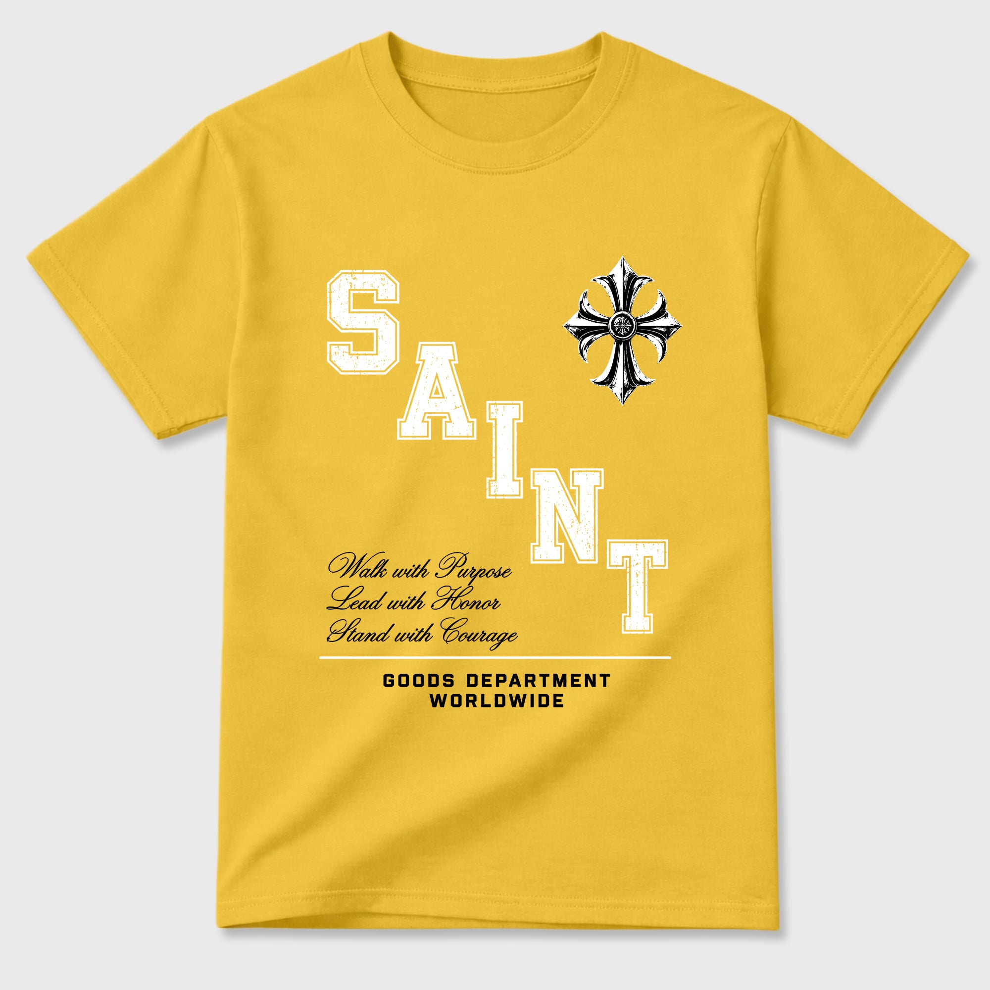 Saint Division Graphic T-Shirt featuring original streetwear artwork designed to match the Air Jordan 4 Tour Yellow. Daisy 2 Graphic T-Shirt.