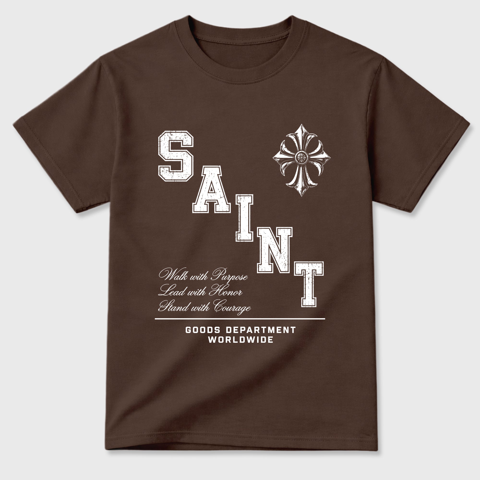 Saint Honor Graphic T-Shirt featuring original streetwear artwork designed to match the Air Jordan 1 Love Letter. Dark Chocolate 2 Graphic T-Shirt.