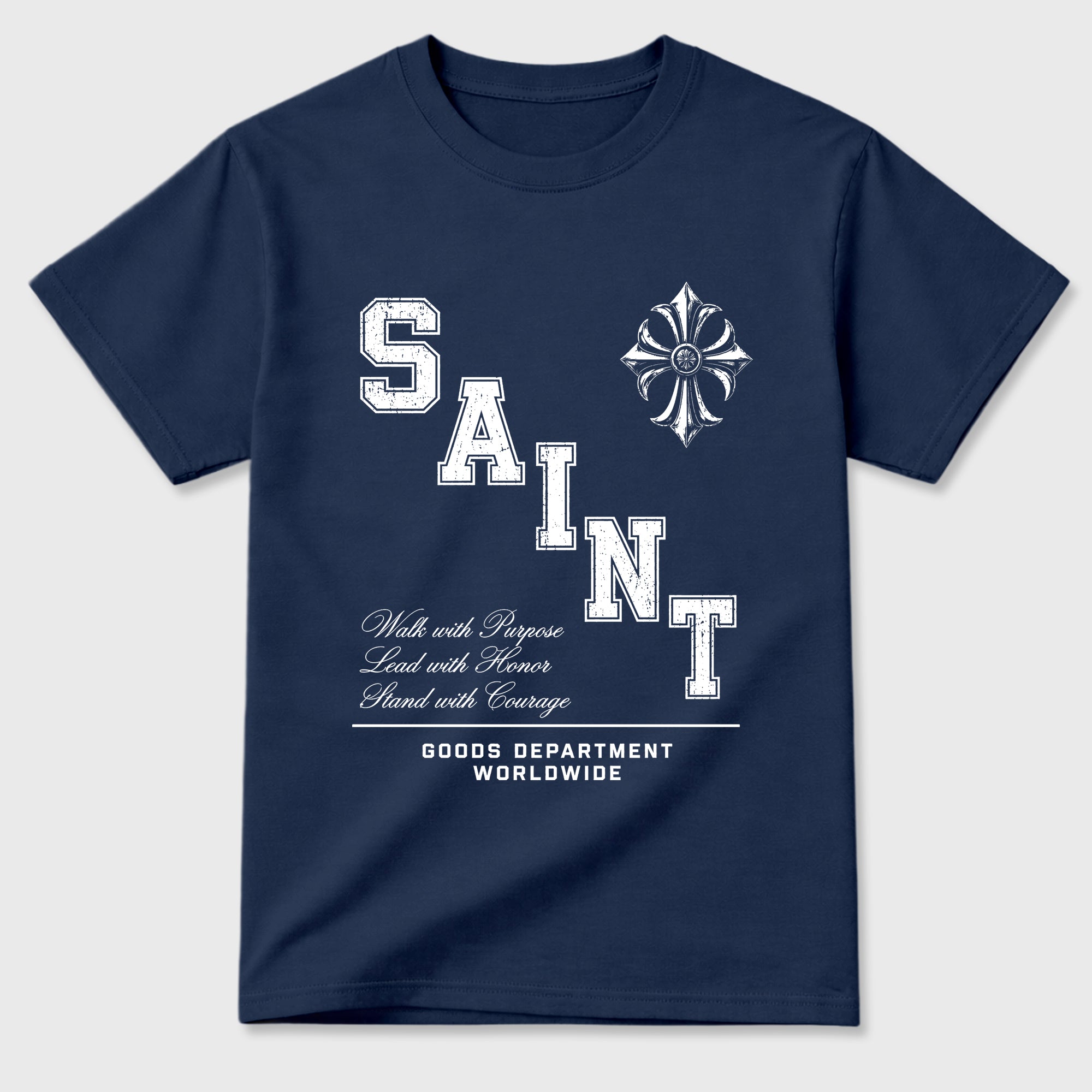 Saint Honor Graphic T-Shirt featuring original streetwear artwork designed to match the Air Jordan 13 Flint. Navy 2 Graphic T-Shirt.