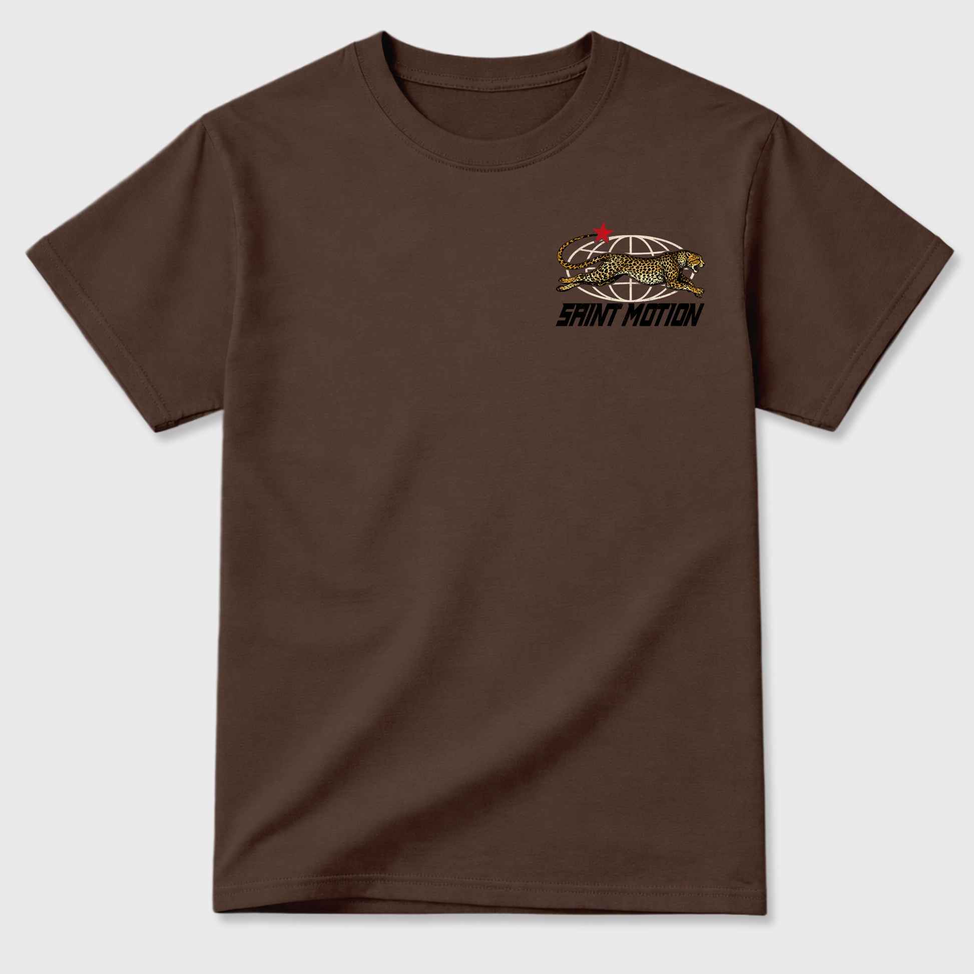 Saint Motion double side graphic tee styled to complete your fit with the AJ3 World's Best Dad, shown in Dark Chocolate.