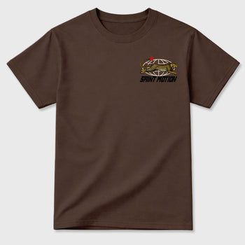 Saint Motion double side graphic tee styled to complete your fit with the AJ3 World's Best Dad, shown in Dark Chocolate.