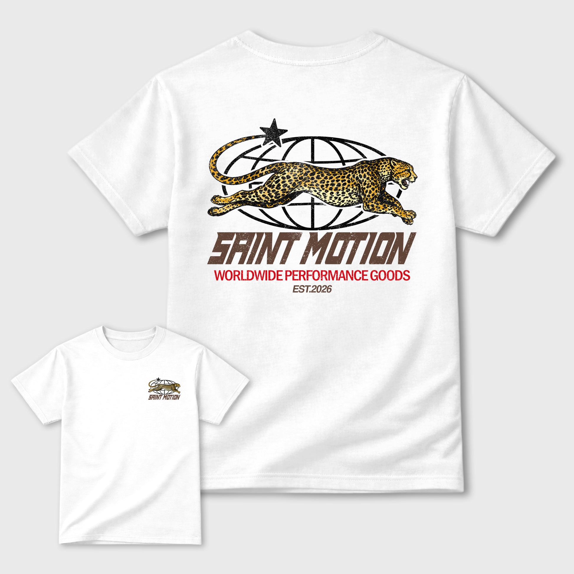 Saint Motion double side graphic tee styled to complete your fit with the AJ3 World's Best Dad, shown in White.