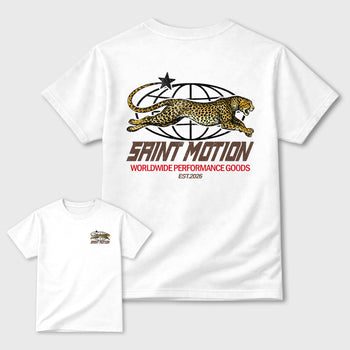 Saint Motion double side graphic tee styled to complete your fit with the AJ3 World's Best Dad, shown in White.