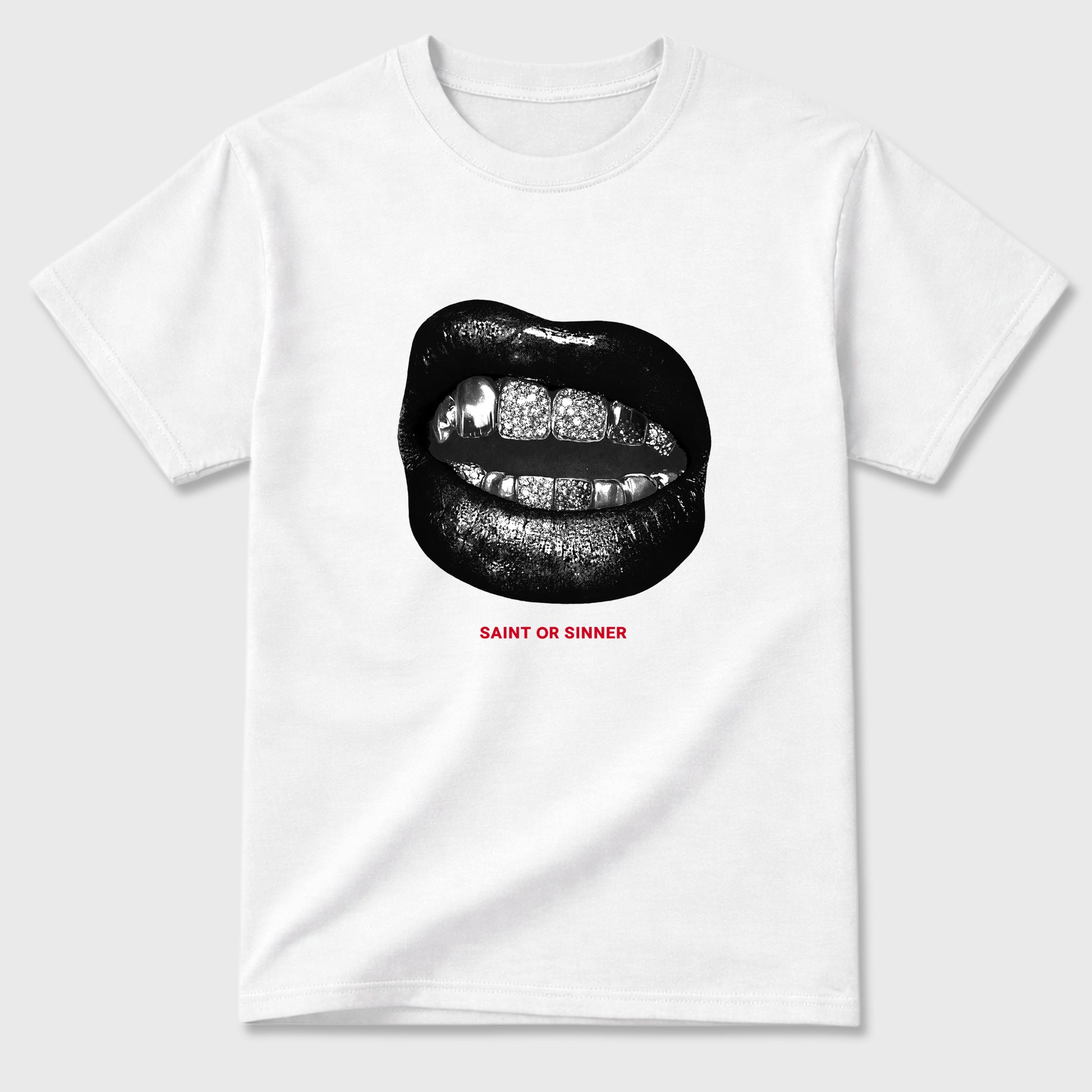 Sneaker match tees – Sneaker Tees To Match Air Jordan 1 Flight Club Shoes – Saint Or Sinner Tee White 2