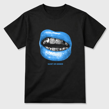 Sneaker match tees – Sneaker Tees To Match Air Jordan 11 University Blue Shoes – Saint Or Sinner Tee Black 2