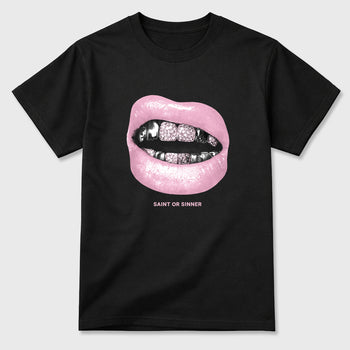 Sneaker match tees – Sneaker Tees To Match Air Jordan 4 Iced Carmine Shoes – Saint or Sinner Tee Black 2