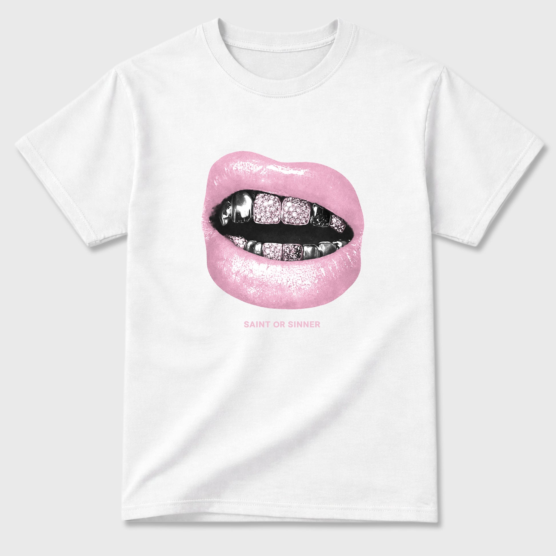 Sneaker match tees – Sneaker Tees To Match Air Jordan 4 Iced Carmine Shoes – Saint or Sinner Tee White 2