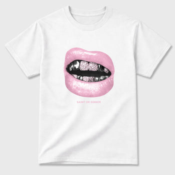 Sneaker match tees – Sneaker Tees To Match Air Jordan 4 Iced Carmine Shoes – Saint or Sinner Tee White 2